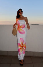 Arizona White Frangipani Maxi Dress Image