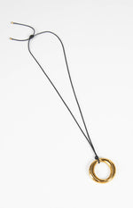 Brinley Gold and Black Pendant Necklace Image