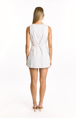 Isla White Wash Denim Mini Dress Image