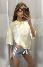 Lioness Bloom Short Sleeve Top Lemontini Stripe Image