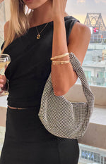 Pixi Silver Diamante Shoulder Bag Image