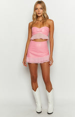 Sweetest Pink Mini Skirt Image