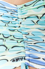 OMIGHTY The Warp Mini Skirt Blue Gradient Image