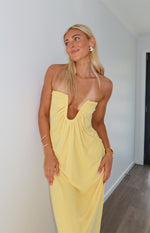 Braelyn Yellow Strapless Maxi Dress Image