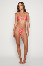 9.0 Swim Bianca Pink Floral Bikini Top Image