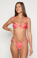 9.0 Swim Sumba Pink Floral Tie Up Bikini Bottoms