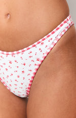 9.0 Swim Bianca Red Floral Bikini Bottoms Image
