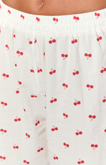 Alexea Cherry Print Pajama Pants Image