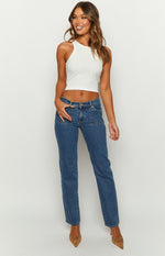 Abrand 99 Low Straight Elena Mid Wash Jeans Image