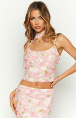 Irina Pink Print Cami Top Image