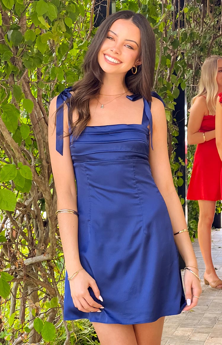 Akira Navy Tie Mini Dress Image