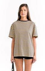 Alba Yellow Stripe Oversized Tee Image