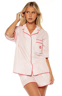 Alexea Pink Stripe Pajama Shirt
