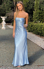 Alexia Blue Strapless Maxi Dress Image