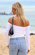 Anabel White Long Sleeve Top Image