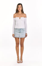 Anabel White Long Sleeve Top Image