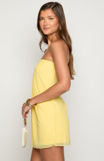 Antoine Yellow Strapless Mini Dress Image