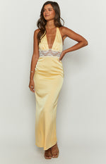 Arli Yellow Lace Maxi Dress Image