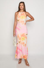 Ashton Pink Floral Kisses Maxi Dress Image