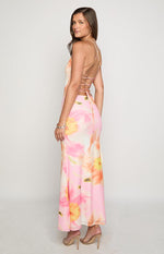 Ashton Pink Floral Kisses Maxi Dress Image