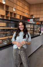 Beginning Boutique Aurelia Light Grey Short Sleeve Cropped Cardigan knit button-front round neck