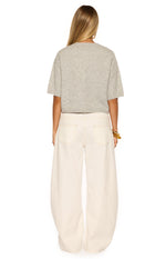 Aurelia Light Grey Short Sleeve Cropped Cardigan Image