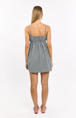 Avara Black Gingham Mini Dress Image