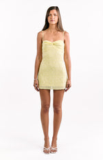 Bailee Yellow Sequin Mini Dress Image
