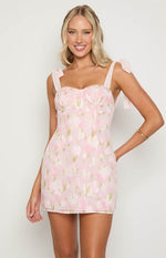 Bambi Pink Floral Mini Dress Image