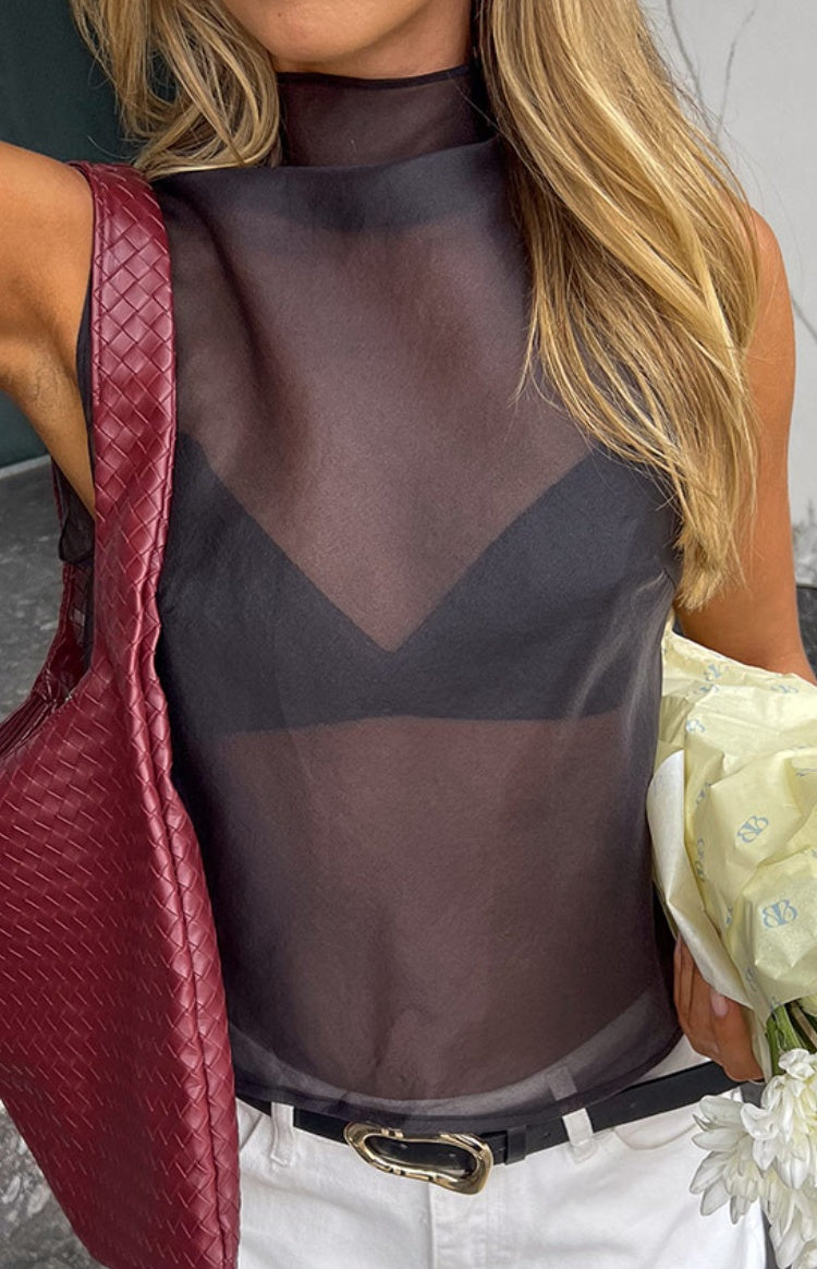 Beginning Boutique Beatrice Black Jersey Bralette black jersey triangle bralette