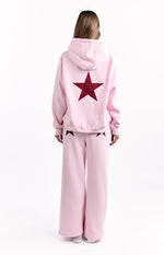 Beginning Pink Burgundy Star Hoodie Image