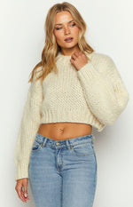 Belmont Cream Stripe Sweater Image