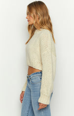 Belmont Cream Stripe Sweater Image