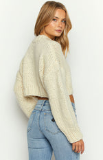 Belmont Cream Stripe Sweater Image
