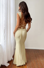 Beverley Cream Mesh Maxi Dress Image