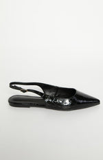 Billini Henna Black Patent Croc Mule Image