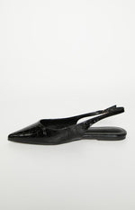 Billini Henna Black Patent Croc Mule Image