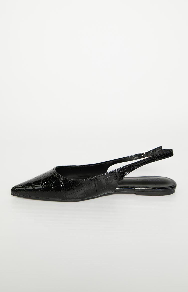 Billini Henna Black Patent Croc Mule Image
