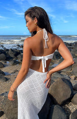 Brooks White Crochet Maxi Dress Image
