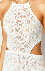 Brooks White Crochet Maxi Dress Image