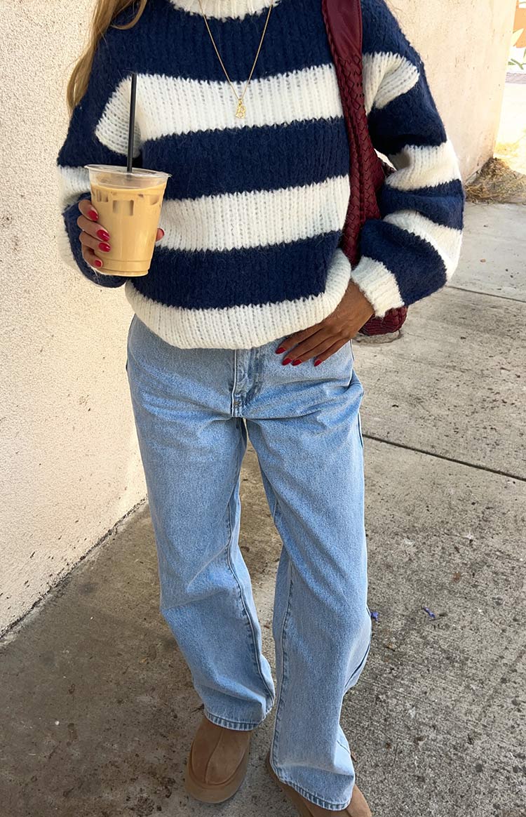 Beginning Boutique Calliope Light Wash Mid Rise Slouchy Jeans light wash denim mid rise slouchy wide leg jeans