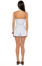 Caelan Blue Woven Shorts Image