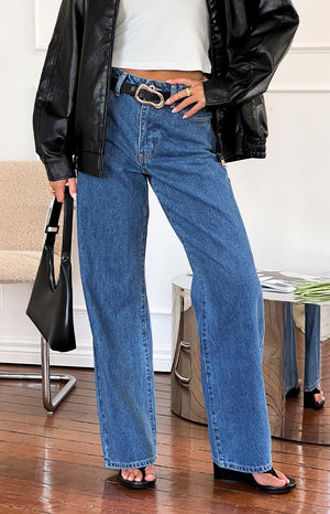 Calliope Mid Wash Mid Rise Slouchy Jeans