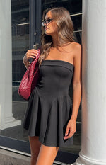 Chevy Black Strapless Mini Dress Image