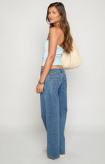 Clara Star Mid Wash Denim Low Rise Jeans Image
