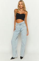 Clover Black Knit Corset Top Image