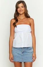 Colbie White Strapless Top Image