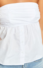 Colbie White Strapless Top Image