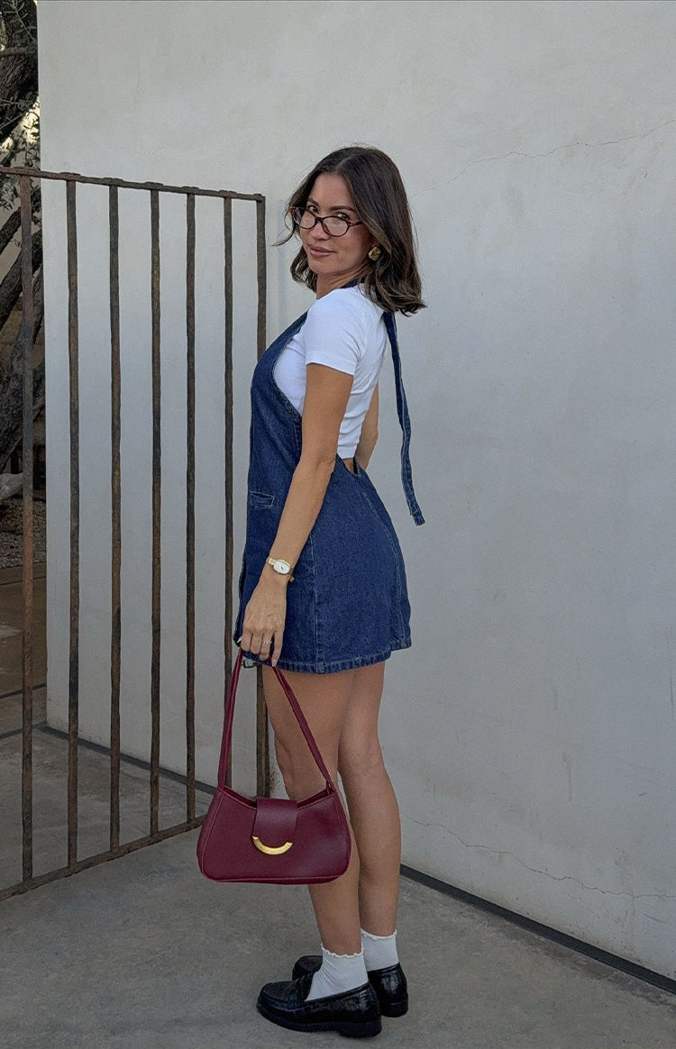 Corbin Denim Halter Neck Mini Dress Image