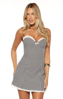 Cutie Black Gingham Mini Dress